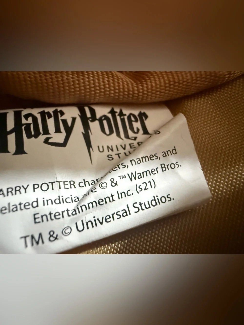 Harry Potter Gryffindor Universal Studios Mini Backpack Red Faux Leather Pom Bag